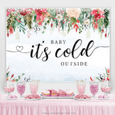 Winter Schnee Weihnachten Thema Babydusche Hintergrund Banner